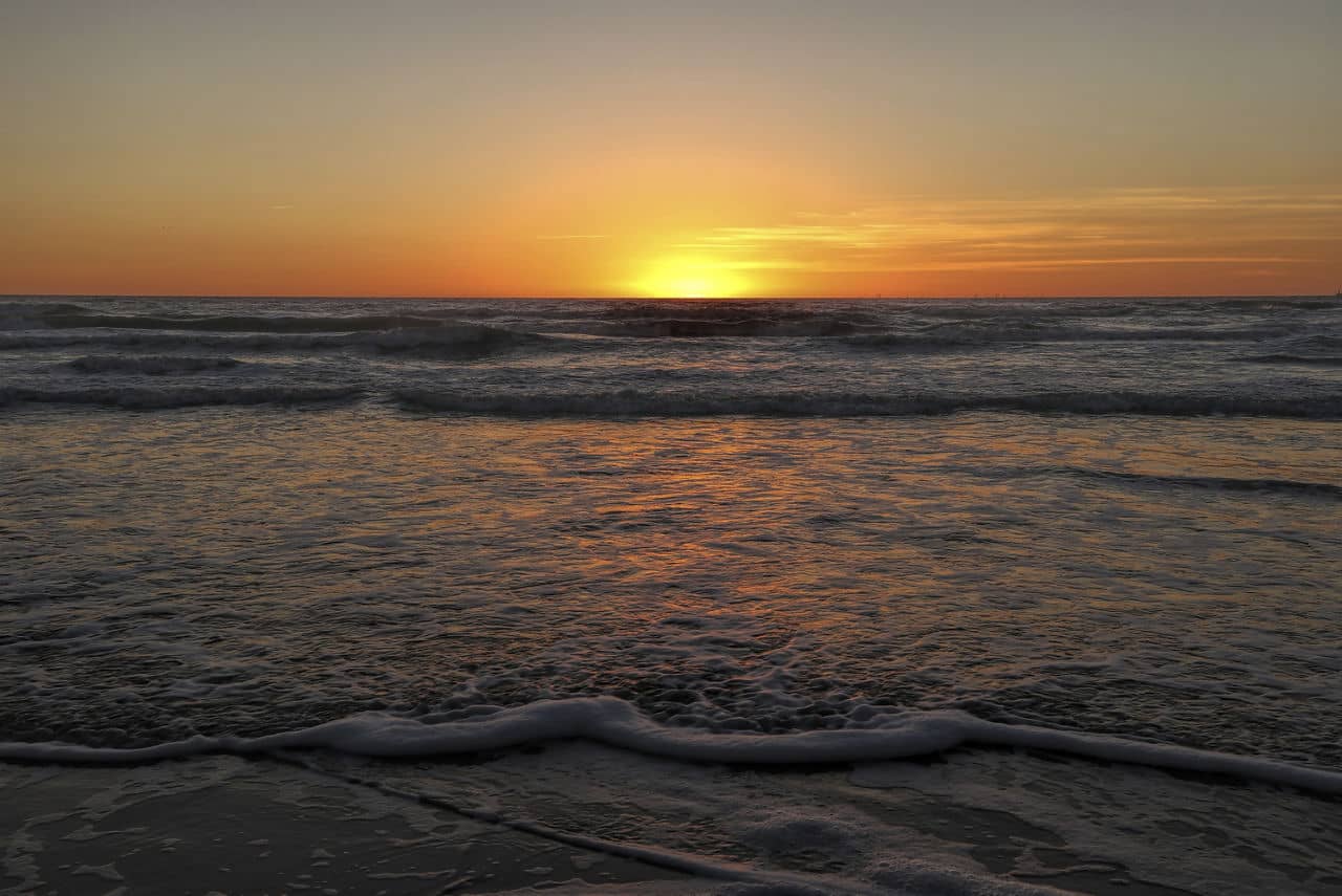 Sunrise at South Padre island on the Texas Gulf Coast